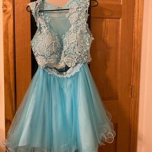 two piece homecoming/prom dress